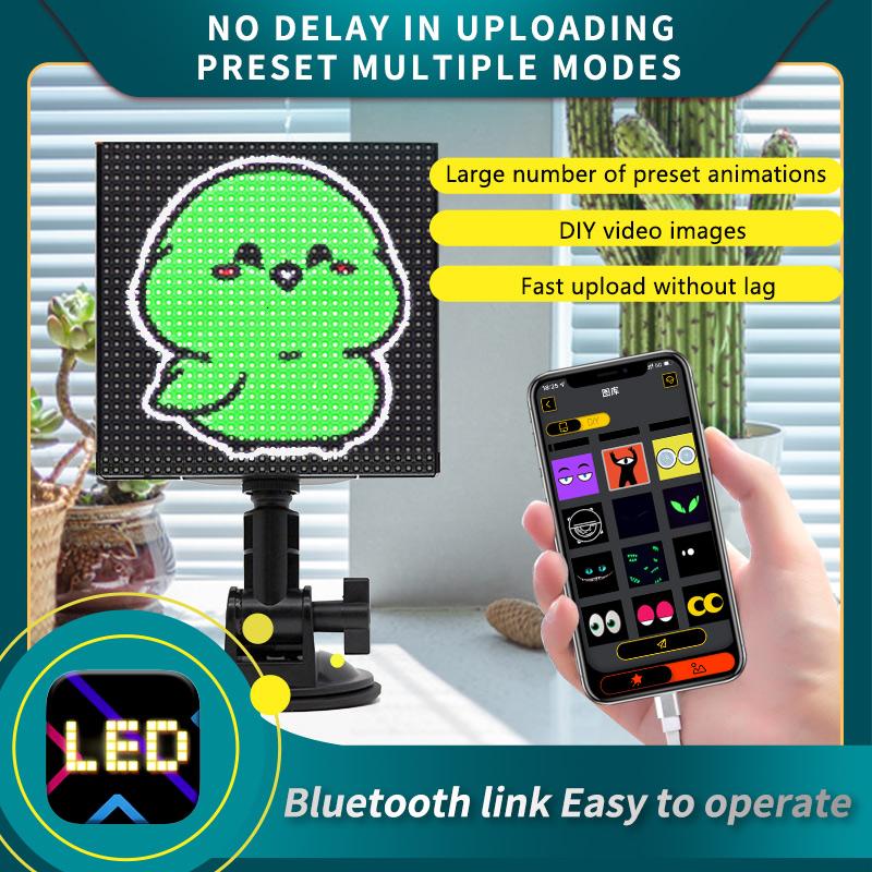 

P32L Car Back Window LED Display Light 32x32LED Smartphone App Control LED Car Sign Screen for Home Decor Type A