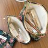 INS Style Vintage Flowers Cosmetic Bag Portable Hand Cosmetic Bag Travel Out Toiletries Storage Bag Makeup Tools Storage Pouch