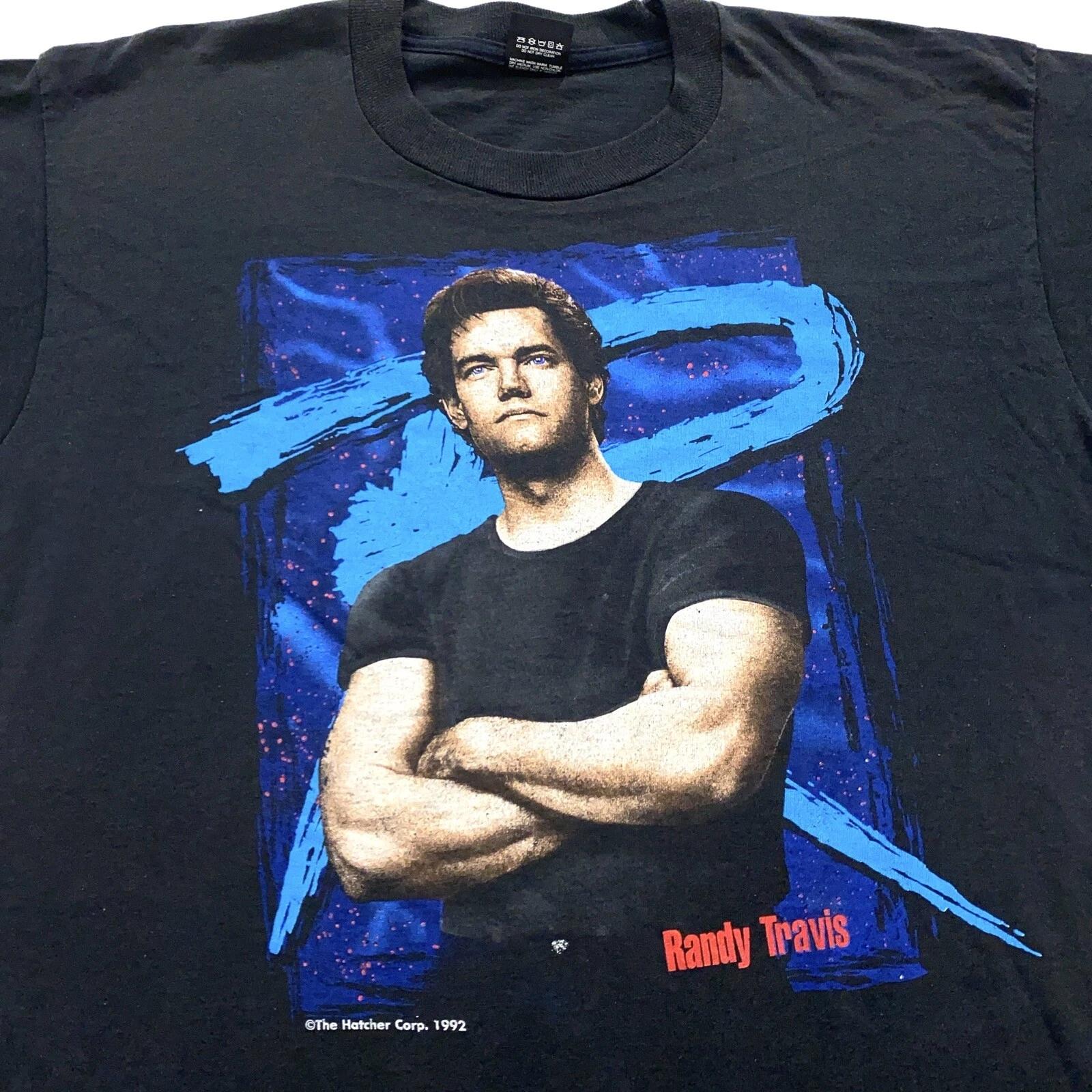 

vintage 90s RANDY TRAVIS CONCERT T-Shirt XL soft thin country music rock tour 3XL