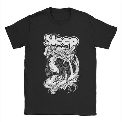 Men Women Sleep Band Music T Shirt Pure Cotton Tops Funny Short Sleeve Crewneck Tee Shirt Printed T-Shirt