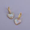 New Retro Sea Abalone Shell Pearl Heart Pendant Drop Earrings for Women Geometrice Round Hoops Ear Buckle Vintage Jewelry Gifts