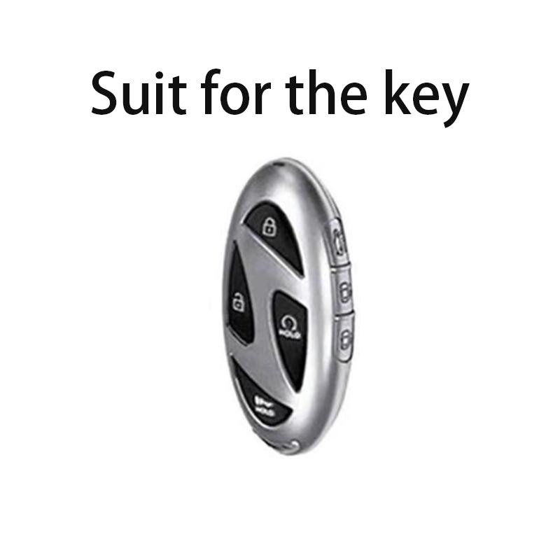 Portable Skin for Hyundai Kona Ev Grandeur GN7 2023 IONIQ 6 7 Button Remote Car Key Case Cover Fob Holder Keychain Accessories