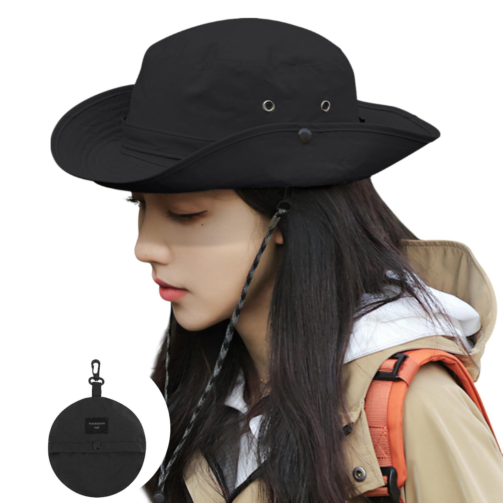 

UV Protection Hat for Wide Sun Large Slimming Stylish Hat Pocket Design [AOY] Women, Spring/Summer, Brim, Protection, Size, Lightweight, Breathable,