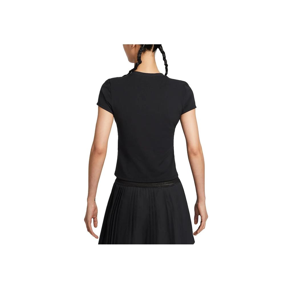 Nike Comfortable Stylish Skin-Friendly Soft Short Sleeve Tennis Shirt Women Tops Black HQ2995-010
