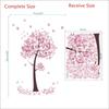 Pink Butterfly Flower Tree Wall Stickers Decals Girls Women Flower Mural Vinyl Wallpaper Home Accessories for Kids Rooms