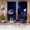 Simulation window tapestry forest mushroom tapestry scenery wall hanging flower mural art bedroom home decoration