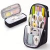 Double-layer Pen Bag Foldable Pencil Pouch New Pencil Case  School Office