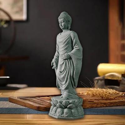 Buddha Figure Tabletop Gift Crafts Home Decor Ornament for Office Hotel Housewarming