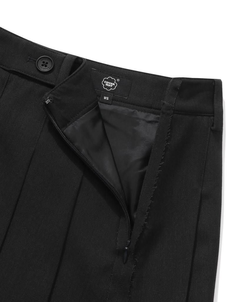 Covernat Woman Pleated Mini Skirt Charcoal