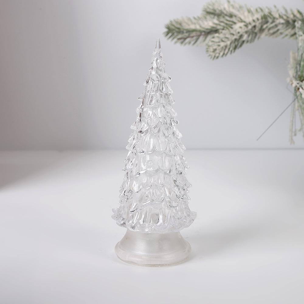 Seven-Color LED Acrylic Christmas Tree Ornament - Heartfelt Gift and Desktop Decoration