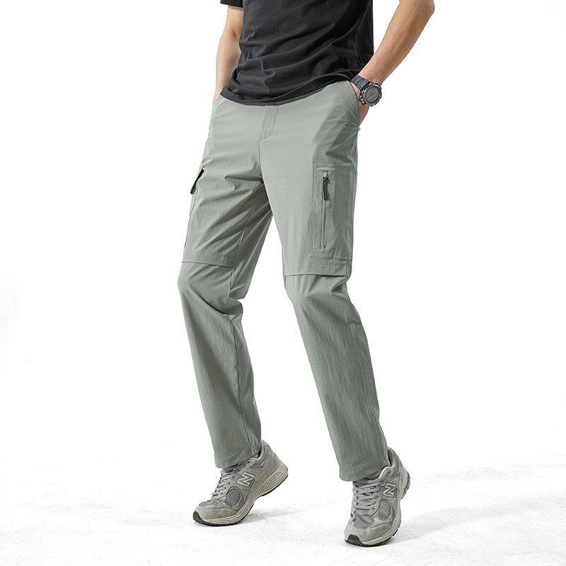 Men's Quick-Dry Elastic Tactical Pants - Multi-Pocket Ice Silk Mountaineering & Workwear