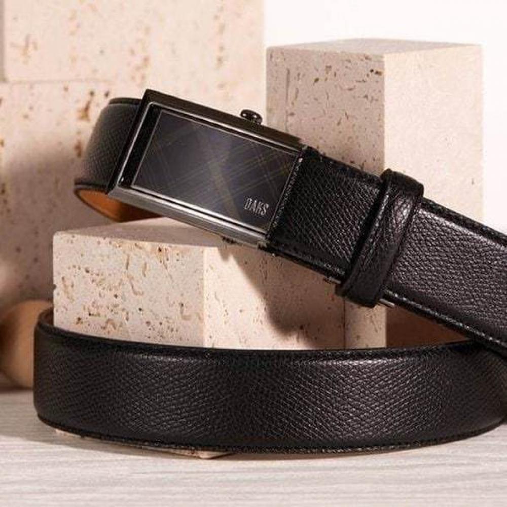 Daks Premium Check Black Cowhide Automatic Belt Dbbe6e375bk Single option