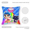 Husa de pernă T-True And The R-Rainbow Kingdom Pătrat Imprimată pe Ambele Părți Husa Pernă pentru Canapea Decor Cameră de Pat Acasă Cadou