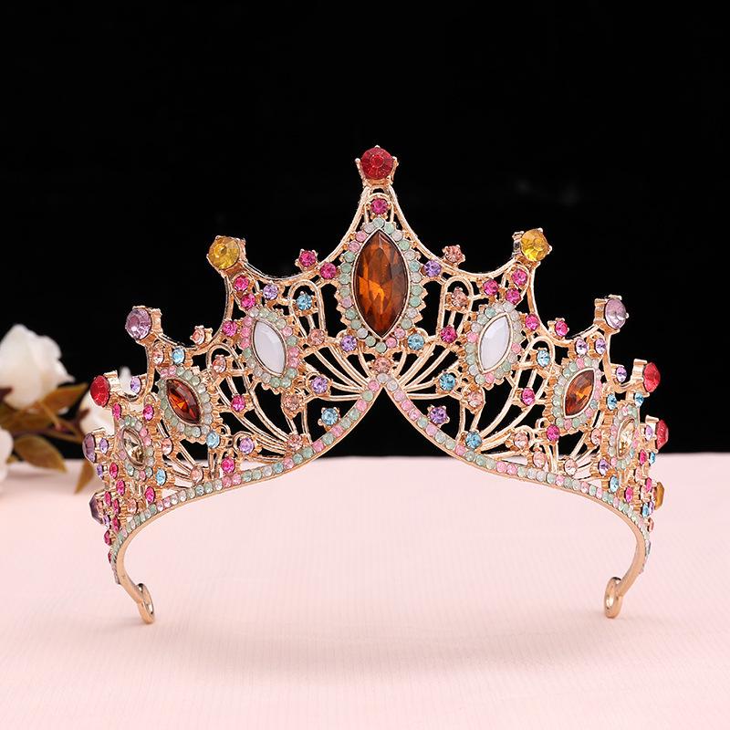 Children's Rhinestone Princess Crown Hairband - Bridal Headpiece & Korean-Style Headwear for Girls