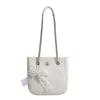 Autumn Tote Bag Lady Vertical Lace Bow Pendant Design Sense of Women's Bag