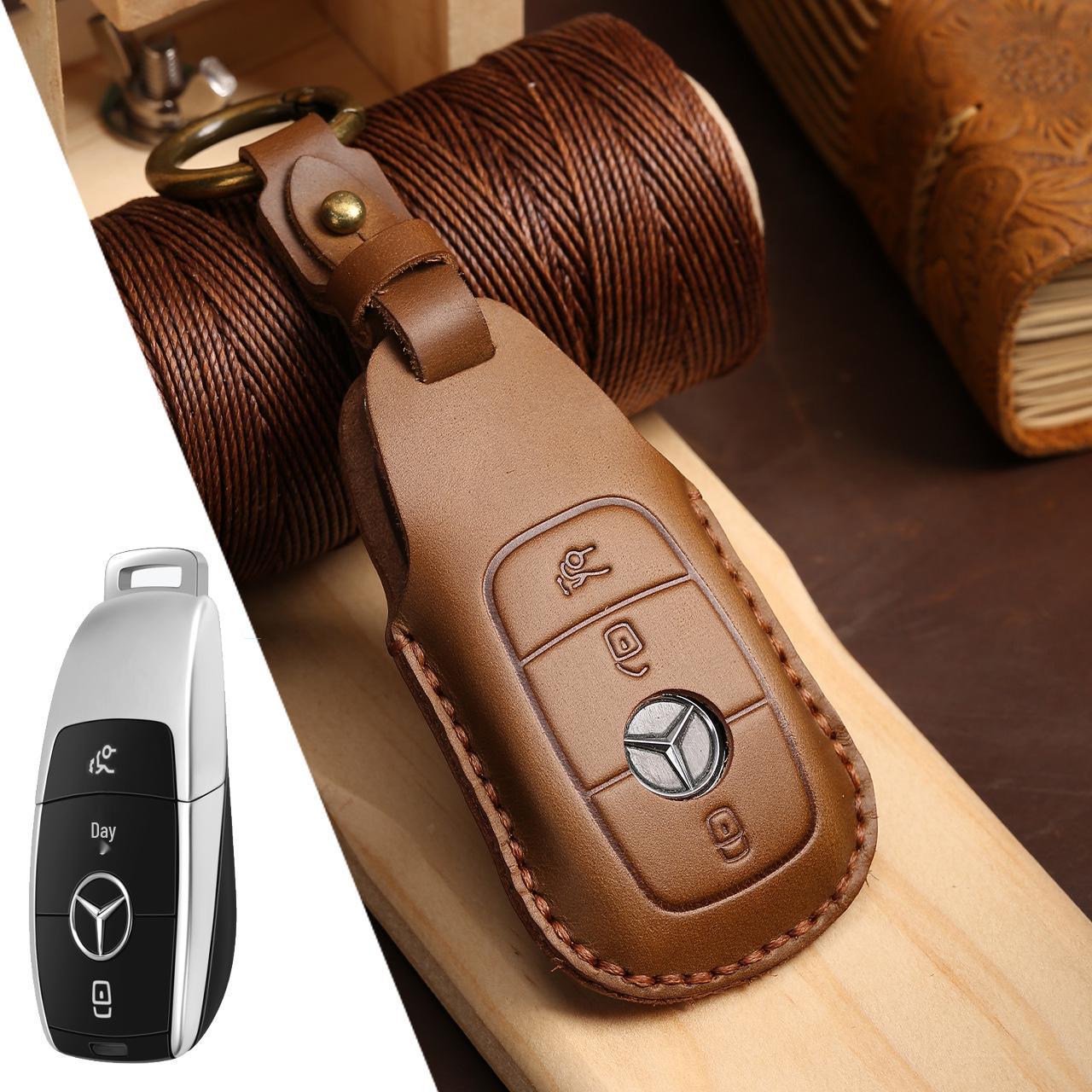 

Luxury Genuine Leather Key Case for Mercedes-Benz E300L C260L