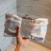 Woman Evening Bag Rhinestone Clutch Crystal Dinner Clutch Wallet Wedding Purse Party Banquet  Black Butterfly