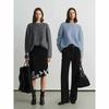 2026 Women's Loose Knit Pullover - Wool, Mulberry Silk, Cashmere Sweater with Brushed Yarn