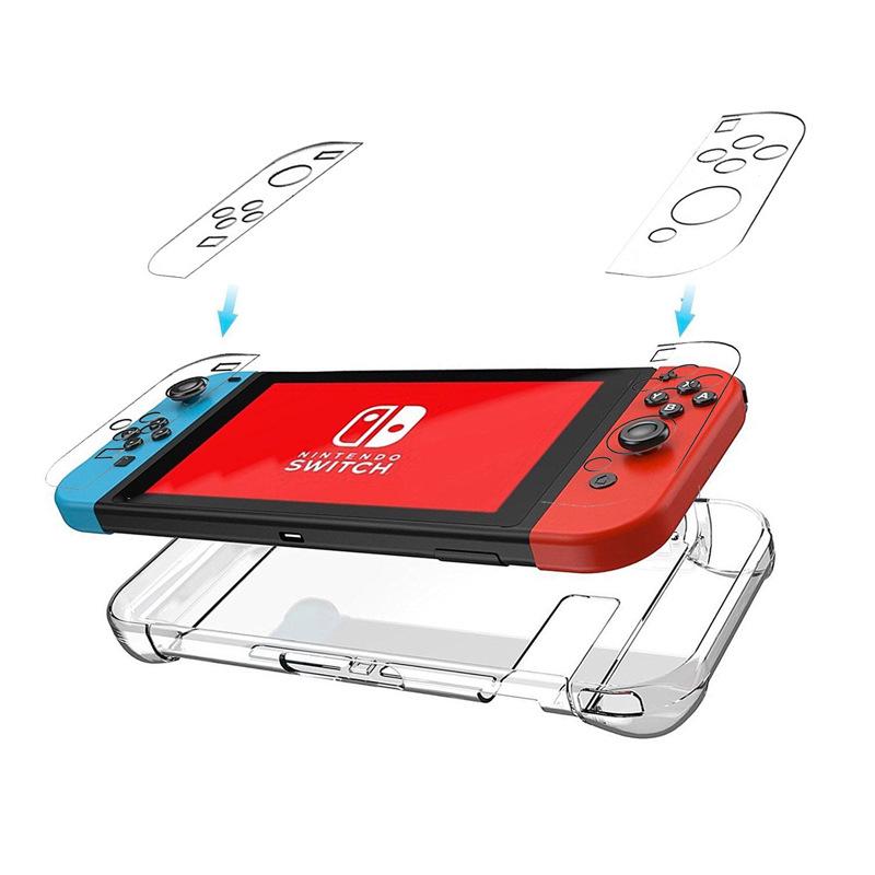 Transparent Crystal Clear Hard Case Shell Cover Protective for Nintendo Switch NS Console Joy-Con Handle Grip Game Console