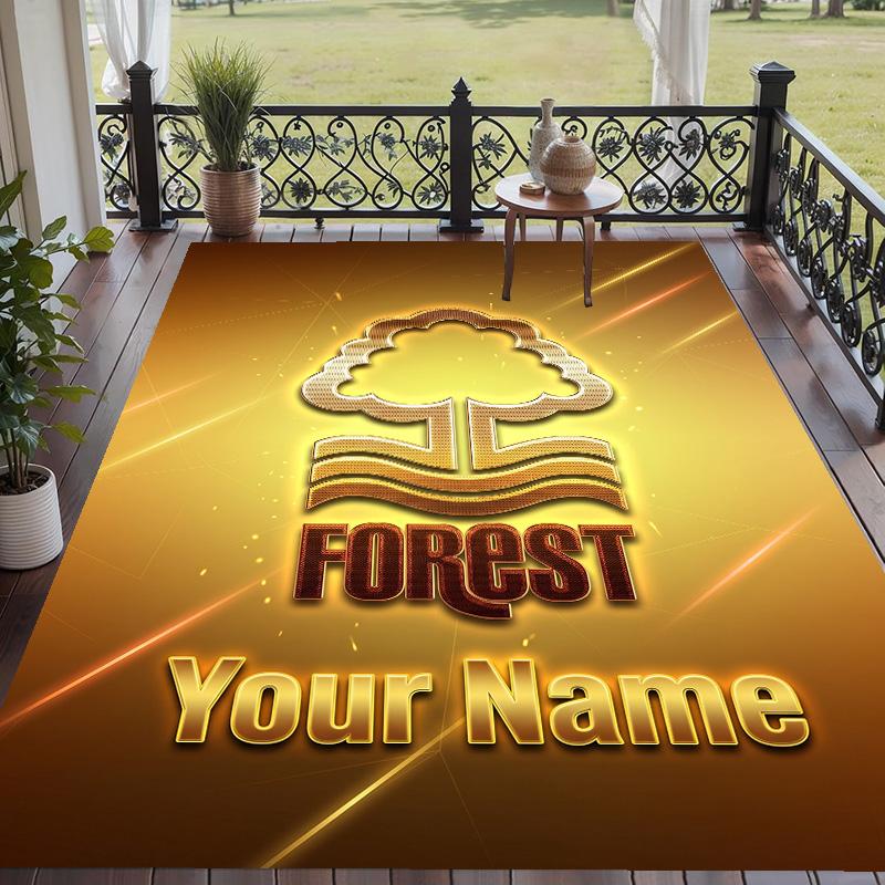 Custom Text Printed Rug Nottingham Forest FC Non Slip Floor Carpet For Home Room Decor