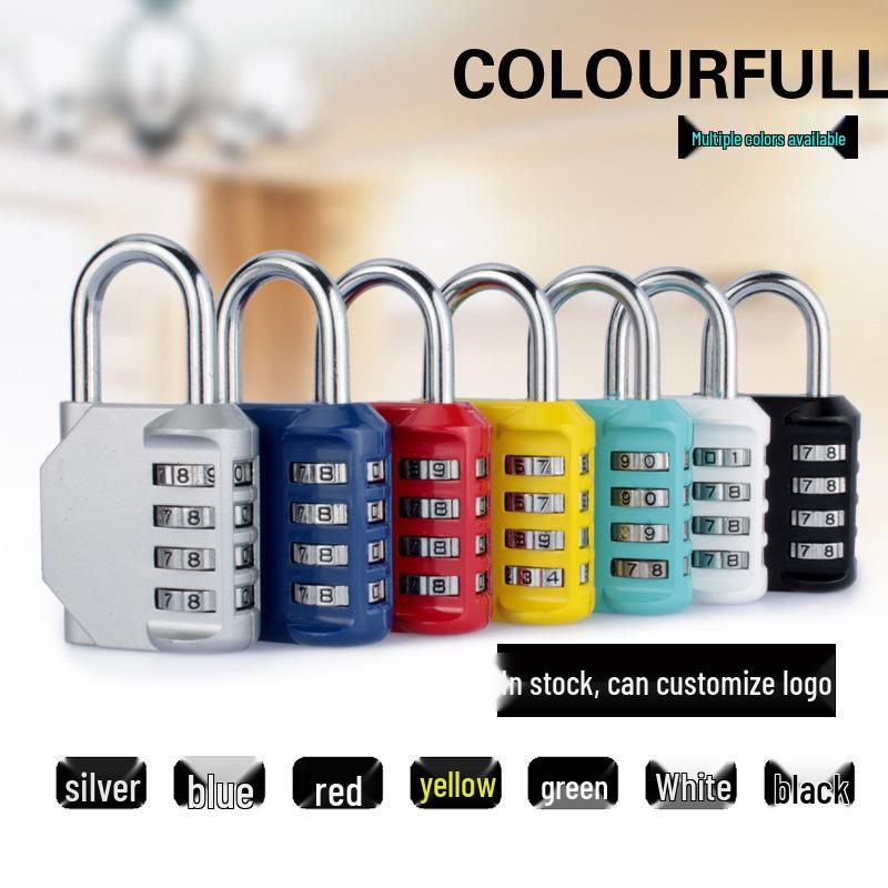 Color-Changing 4-Digit Padlock with Bull Head Design for Home Use чёрный