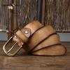 Copper Buckle Belt Men's Genuine Leather Pin Buckle Pure Cowhide Retro Versatile Korean Style Casual Belt