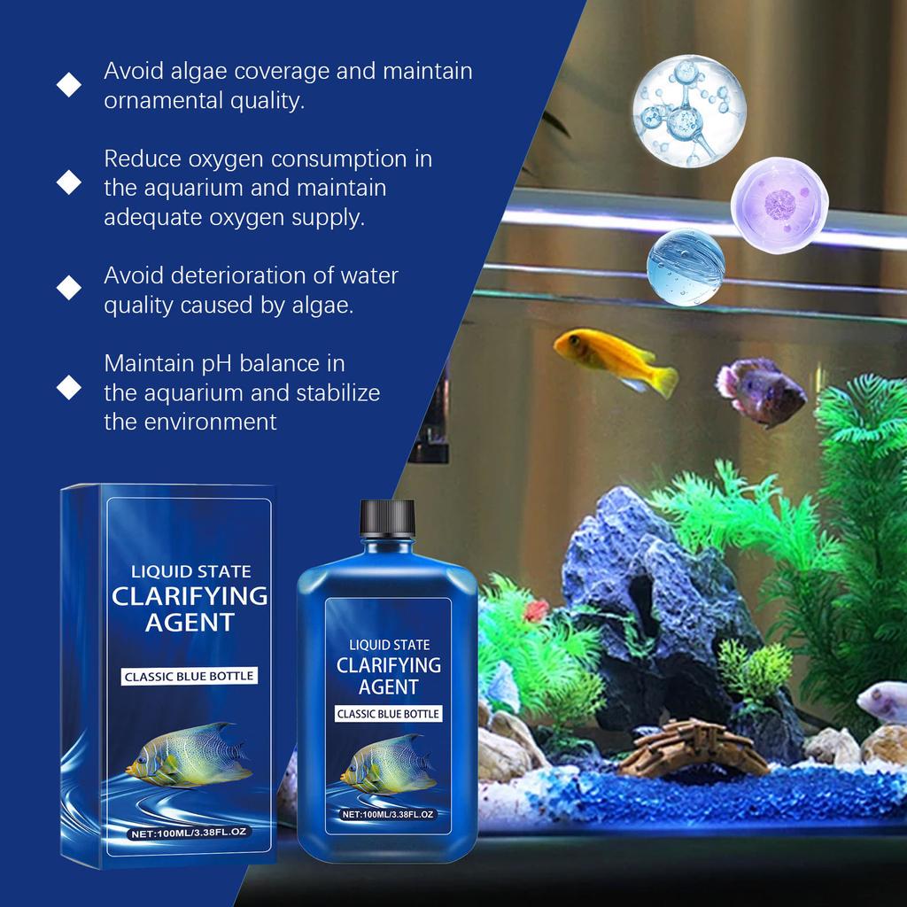 500ml Aquariums Water Clarifier for Clear Freshwater Tanks and Algae Removal