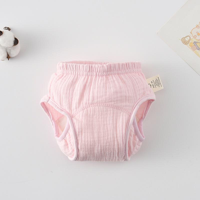 Korean Style Winged Baby Gauze Pull-up Pants: Pure Cotton Diaper Cover & Training Pants