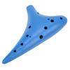Ocarina 12 Holes Plastic Portable Wind Instrument Blue for Professional Beginner