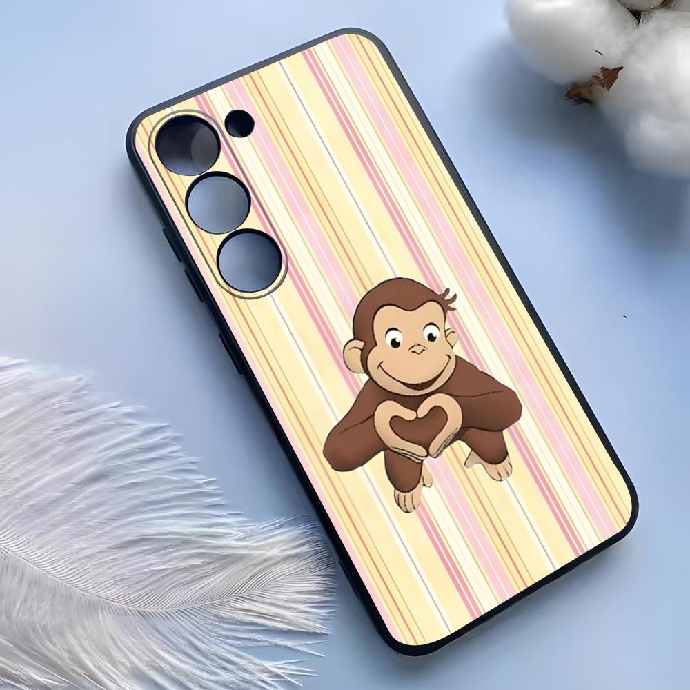 Abstraktes lustiges Affen-Handyhülle für Samsung S25 Ultra S24 S23 S22 S21 S20 Plus Fe Galaxy A54 A53 A34 A25 Silikonhülle