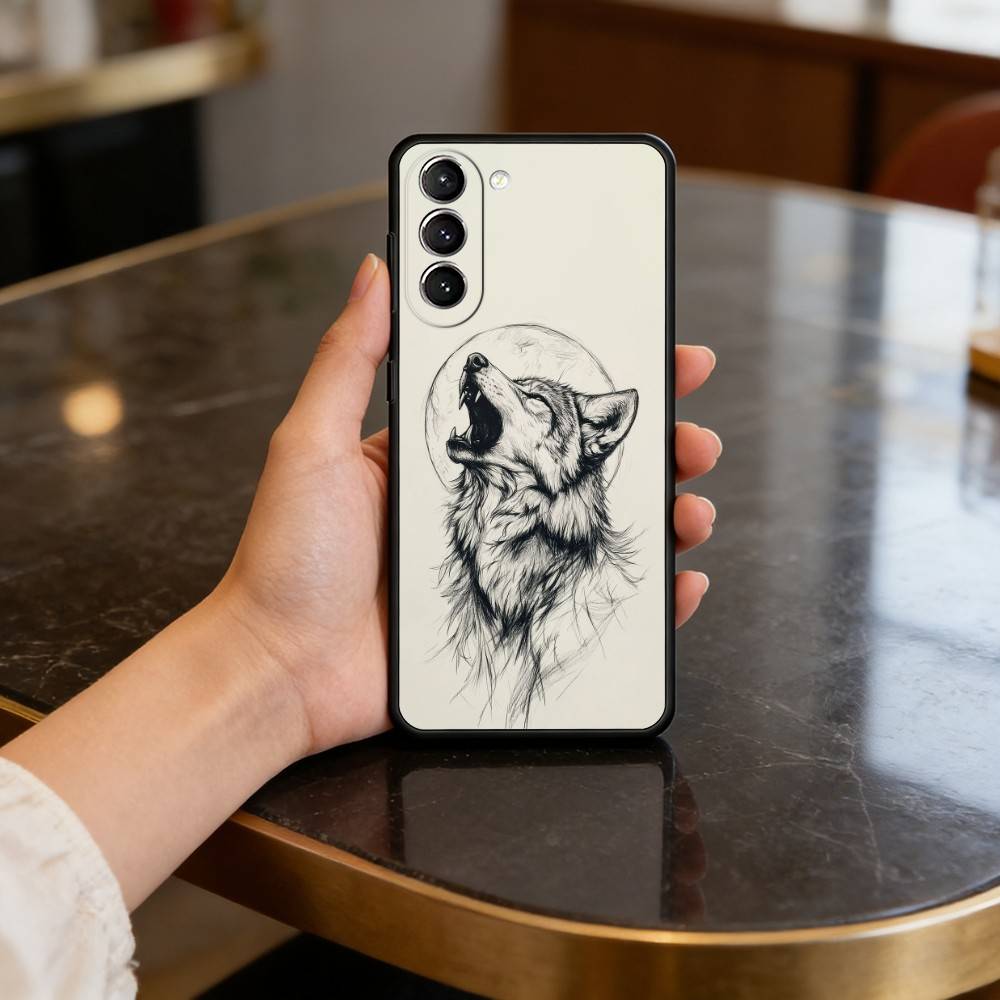 W-Wolf A-Animals Cool Case for Samsung Galaxy S21 S25 FE S24 S23 Ultra S20 S9 S22 Plus S10 TPU Cover