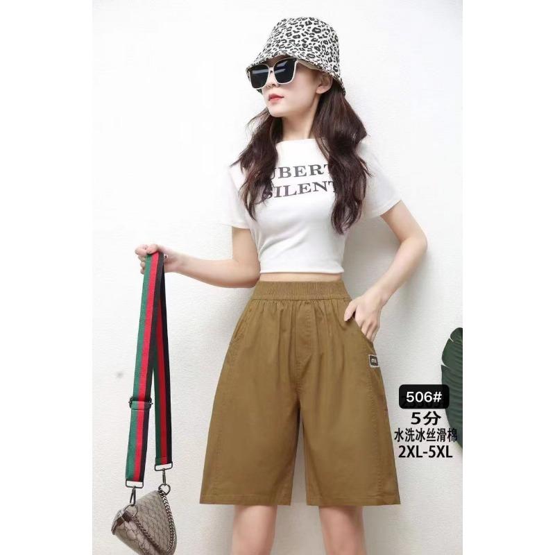 

Yamamoto shorts women s summer thin loose high waist casual lazy style five-point pants wear fashion wide-leg pants 5XL [140-80kg