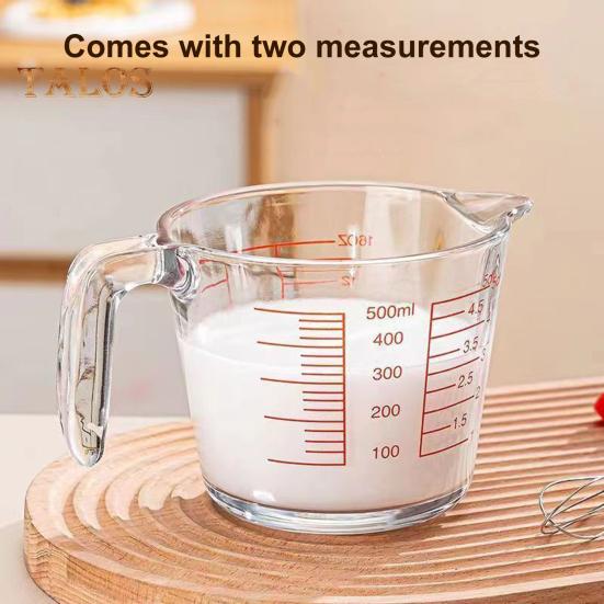 Taza medidora de vidrio con asa y pico en forma de V, vaso para chupitos, jarras para espresso, escala transparente, jarras medidoras de onzas, taza mezcladora para bar, fiesta, vino, leche