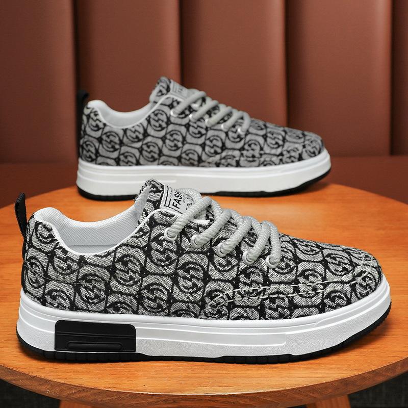 

Мужские кроссовки из вулканизированной ткани с принтом на платформе для скейтбординга на открытом воздухе повседневные спортивные кроссовки для тенниса и бега для мужчин 39