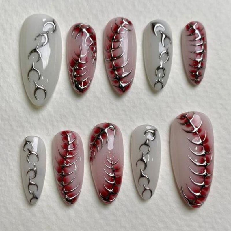 Halloween 3D Scary Almond-Shaped Funny Nails Collection