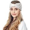 Вязаная шерстяная грелка для ушей, повязка на голову, головной убор, женская повязка на голову, повязка для волос с перекрещенным узлом, повязка на голову