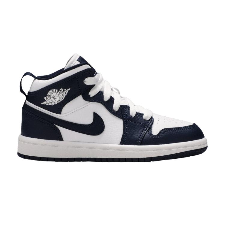 Jordan 1 Mid White Metallic Gold Obsidian (PS) 31.5