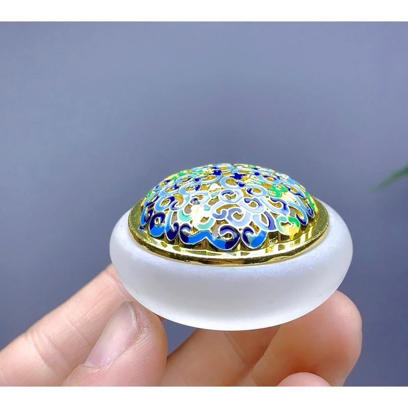 Мини-глазурь, нефритовая курильница, агаровое дерево, сандаловое дерево, ароматерапевтическая печь, украшение для дома и офиса Style  A белый