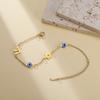 Unift Evil Eye Bracelet for Women Men Stainless Steel Star of David Bracelet Fashion Metal Chai Pendant Bracelet Amulet Jewelry