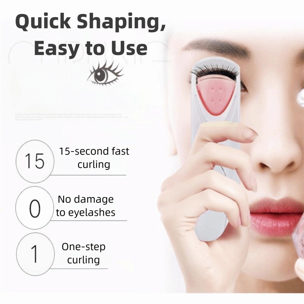 Handheld Design Heated Eyelash Curler Heated Function Electric Lash Curler  Women Beauty