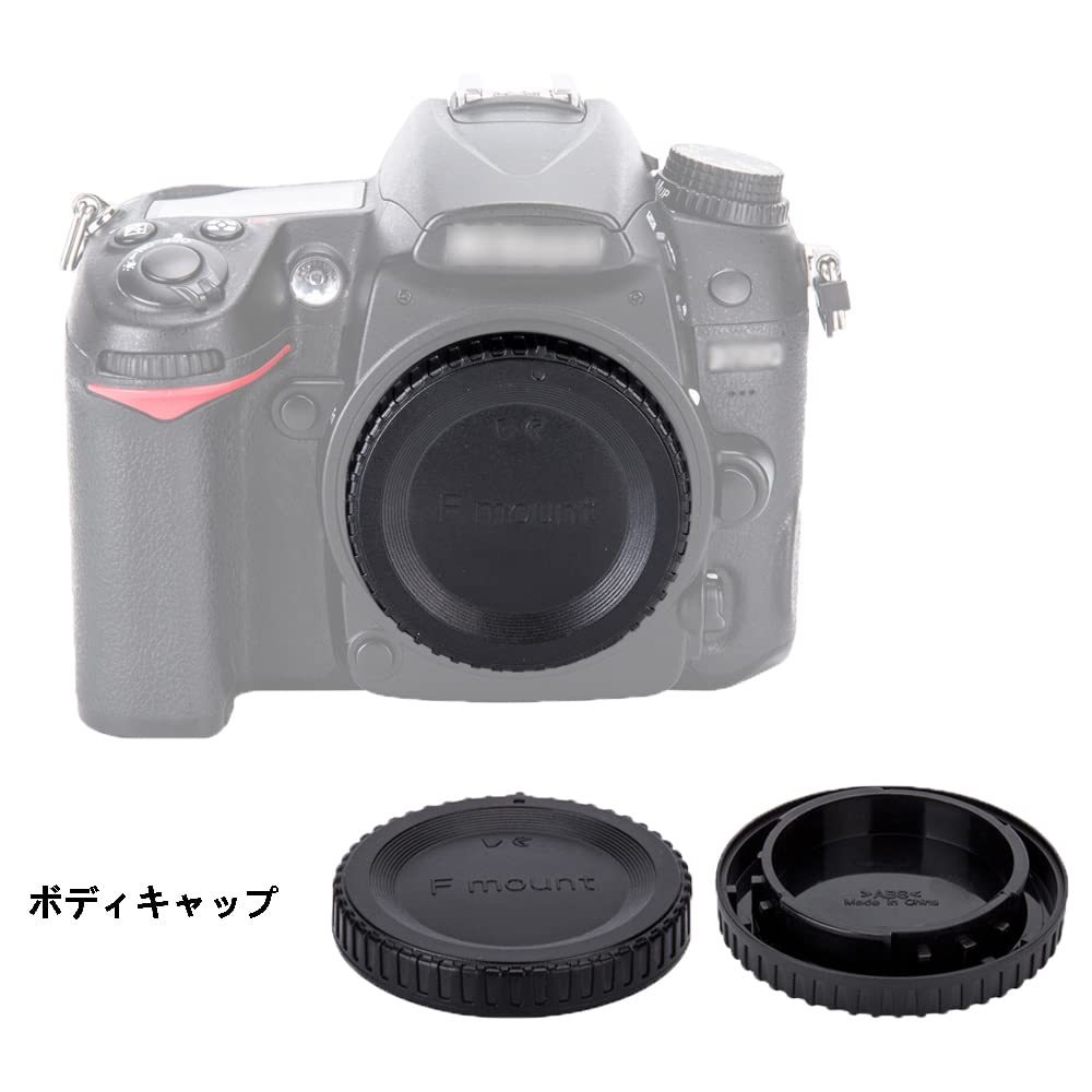 2 Pairs JJC Nikon F Mount Rear Lens Caps Body Caps for Nikon F Mount Cameras Including Nikon + & Lenses, D850, D750, D780, D3500, D3400, D7500, D7200,