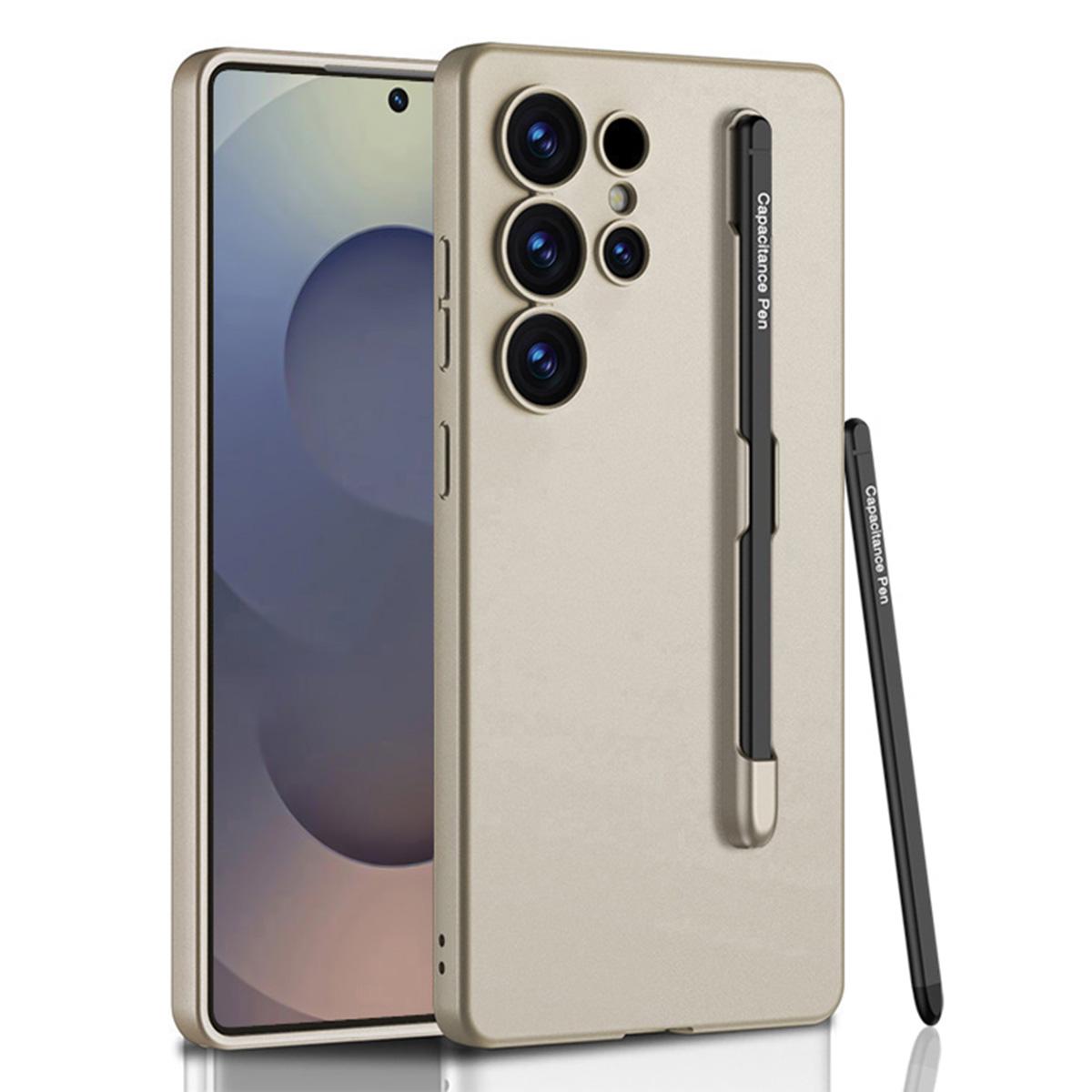 

For Samsung Galaxy S25 Ultra Case with Stylus Shock Resistant Hard PC Slim Phone Cover Titanium Grey