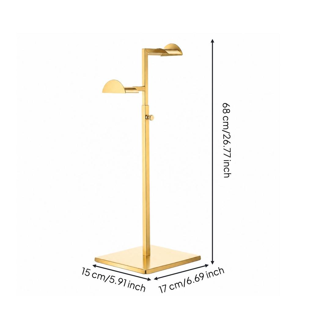 Long-Lasting Stainless Steel Bag Display Stand Stable Freestanding Handbag