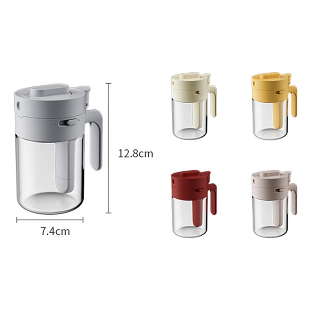 User Friendly Seasoning Container with Clear Glass and Space Saving Design