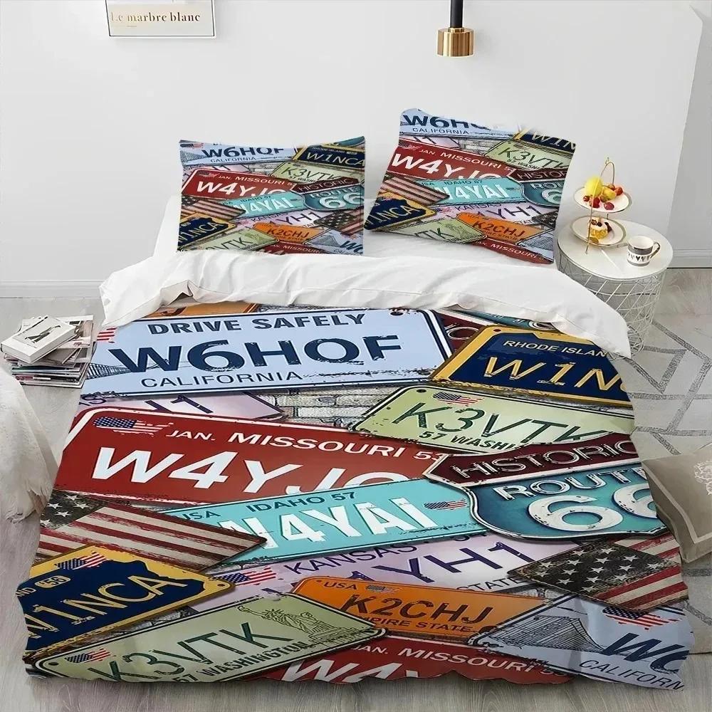 Historic Route 66,Mother Road,3D NEW Duvet Cover Pillowcase Bedding Set Adult Boy Girl Bedroom Decoration Single Double Large