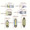 42PCS Lumières LED pour Voiture Lumières Intérieures 6000K 12V T10 168 2825 W5W 921 Kit Pour Voiture Véhicule Lumière de Carte Dôme Porte Coffre Plaque d'Immatriculation Ampoule