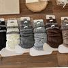 Elastic Sweet Style Leg Sleeves Warm Calf Length Socks For Girls Ruffled Design Fashionable Winter Accessories