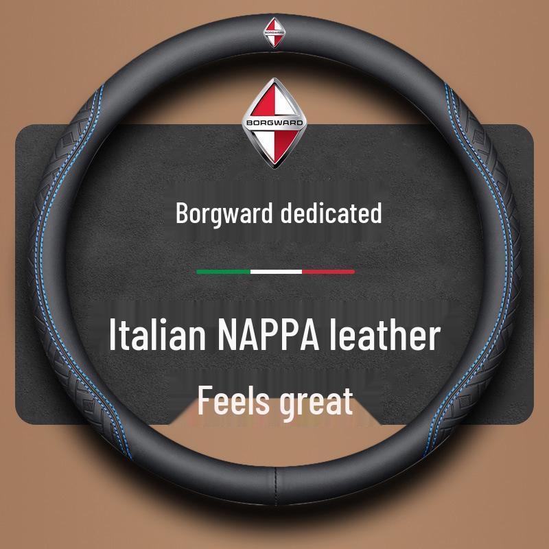 Borgward Steering Wheel Cover for BX7, BXI7, BX6, BX5, BX3 - Suede, Universal Four Seasons.