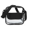 Transparent Messenger Bag PVC Shoulder Bag with Adjustable Strap for Daily Shopping Beach Traveling