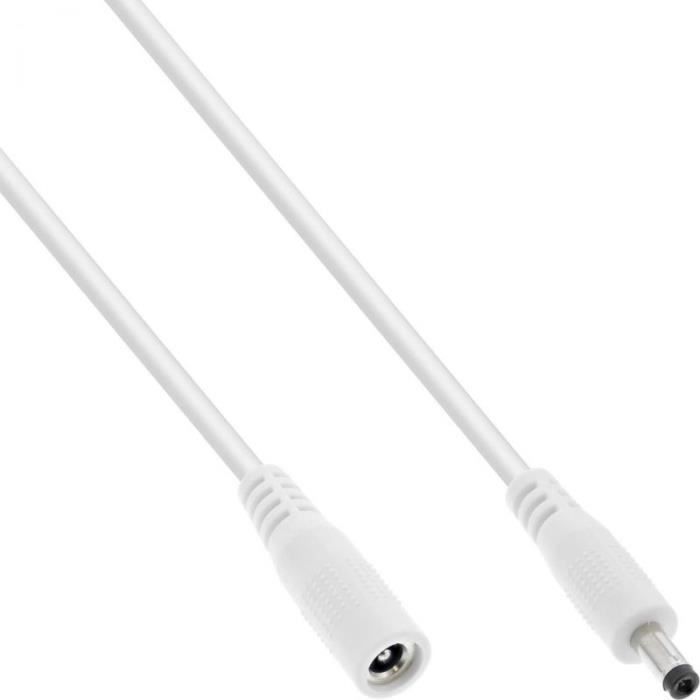 Câble de prolongation DC - InLine - 4,0x1,7mm - AWG 18 - Blanc - 2m
